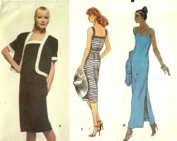 7602 VOGUE STRAPPY BAND DRESS LENGTHS, OPEN JACKET PATTERN 12 UNCUT